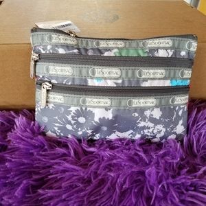 SOLD 3 zip cosmetics bag Lesportsac